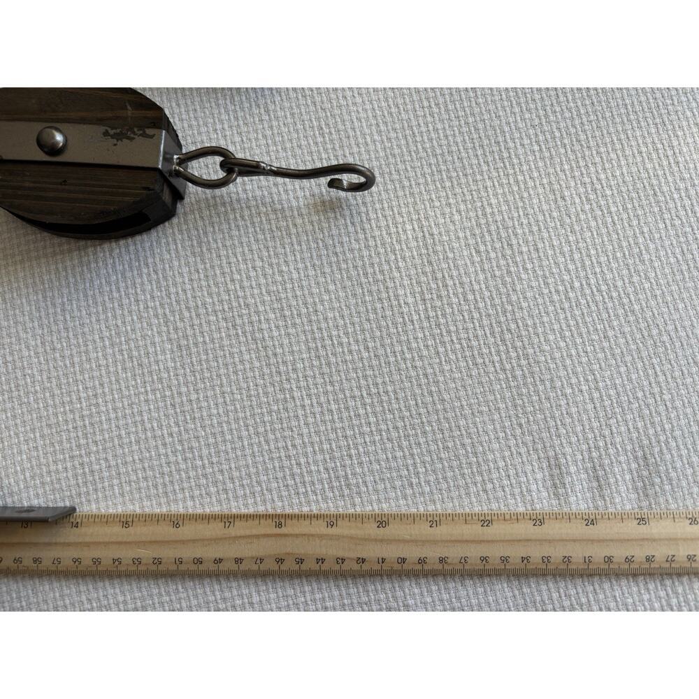 Pulley Mounting Brackets With Hook Rustic Vintage Inspired Metal Wood Twine Set - Picture 7 of 10